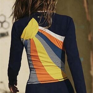 The Upside Navy and Multicolor Long Sleeve Top